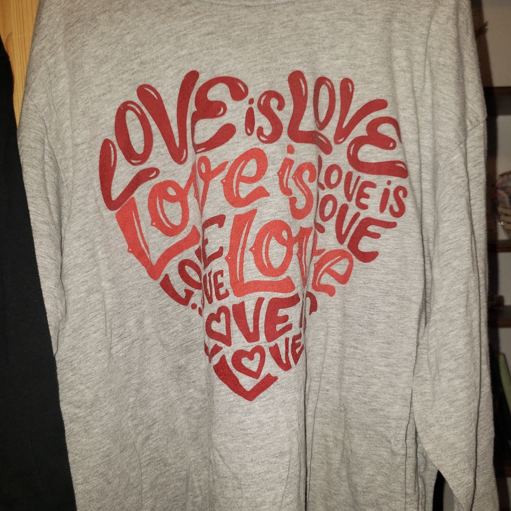 Love is Love Gray Long Sleeve Tee